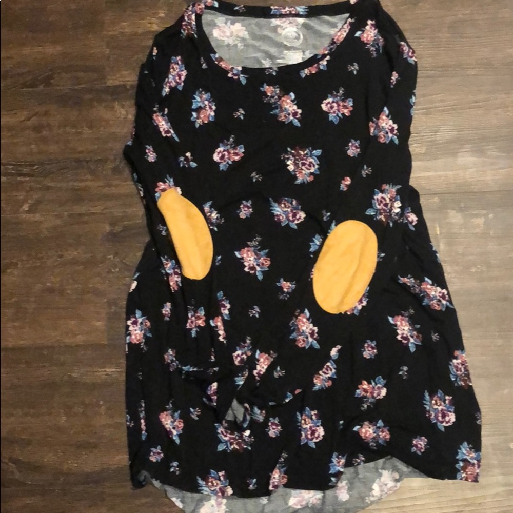 Floral shirt with elbow pads